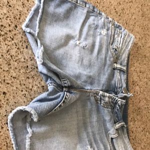 Silver jean shorts